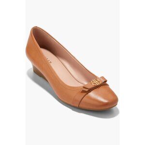 Cole Haan Malta Slip-On Wedge Leather Shoes | Size 9.5 | Pecan | Worn Once